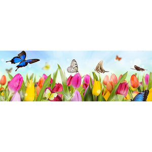 5D Diamond Painting Kit - Colourful Flowers - Large Kit