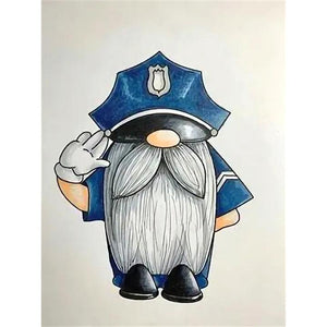 5D Diamond Painting Kit - Gnome Policeman